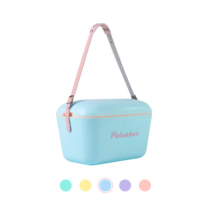 Polarbox Retro Vintage Style Cooler 20 L Celestial Blue - Pink Wing